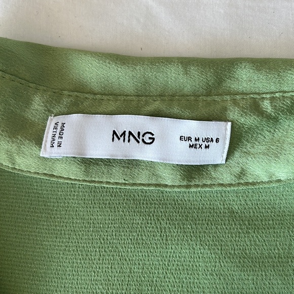MNG by mango, green blouse - Picture 2 of 2